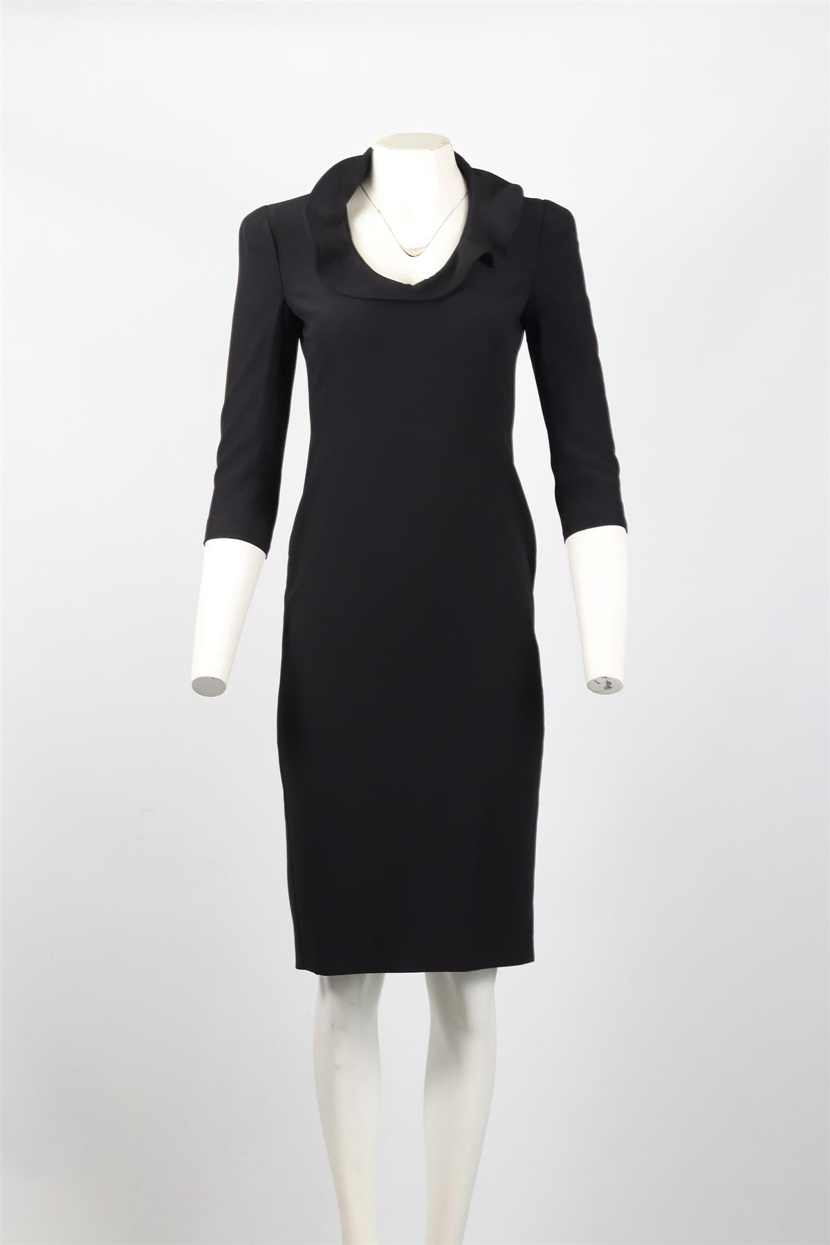 ALEXANDER MCQUEEN CREPE MIDI DRESS SMALL