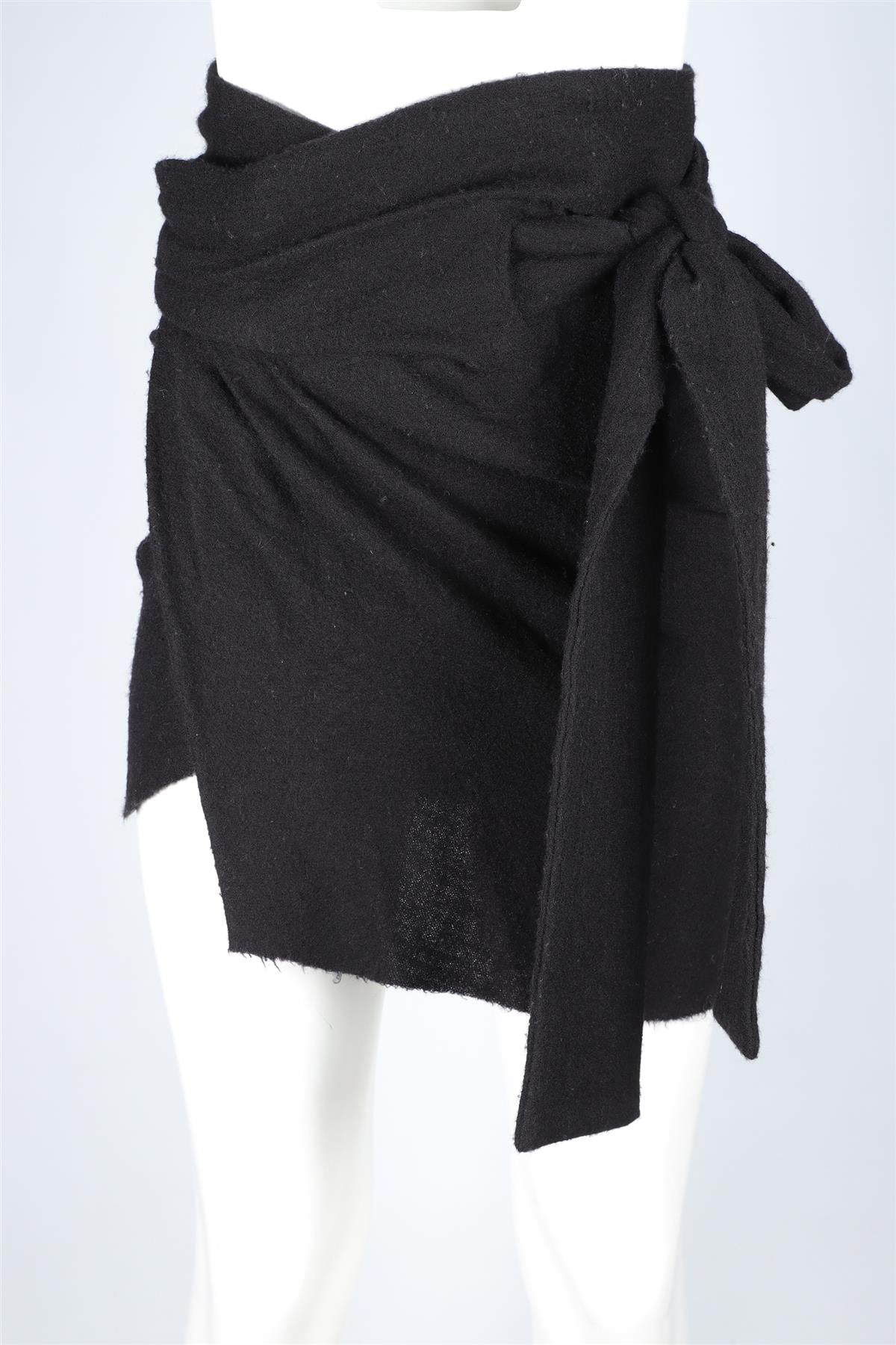 ISABEL MARANT BLACK WOOL MINI SKIRT FR 36 UK 8
