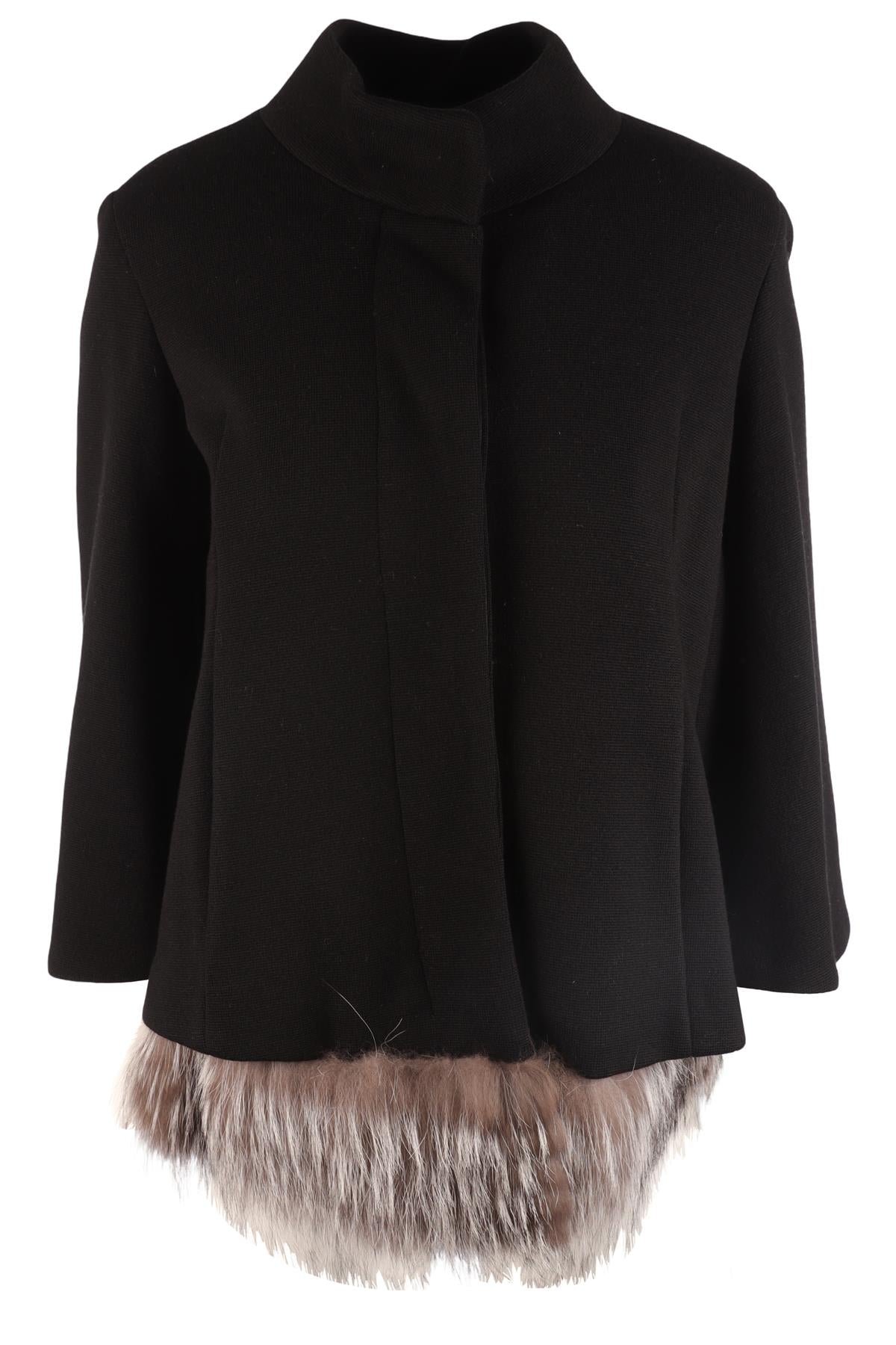 ROBERTO CAVALLI BLACK WOOL JACKET IT 38 UK 6