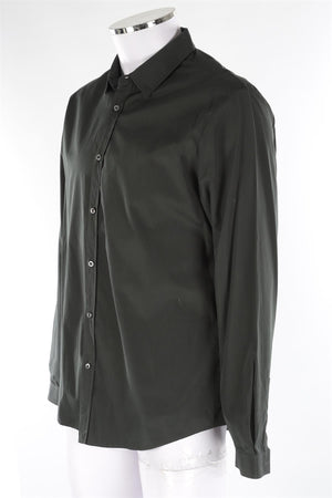 GUCCI GREEN MEN'S COTTON SHIRT IT 42 UK 32