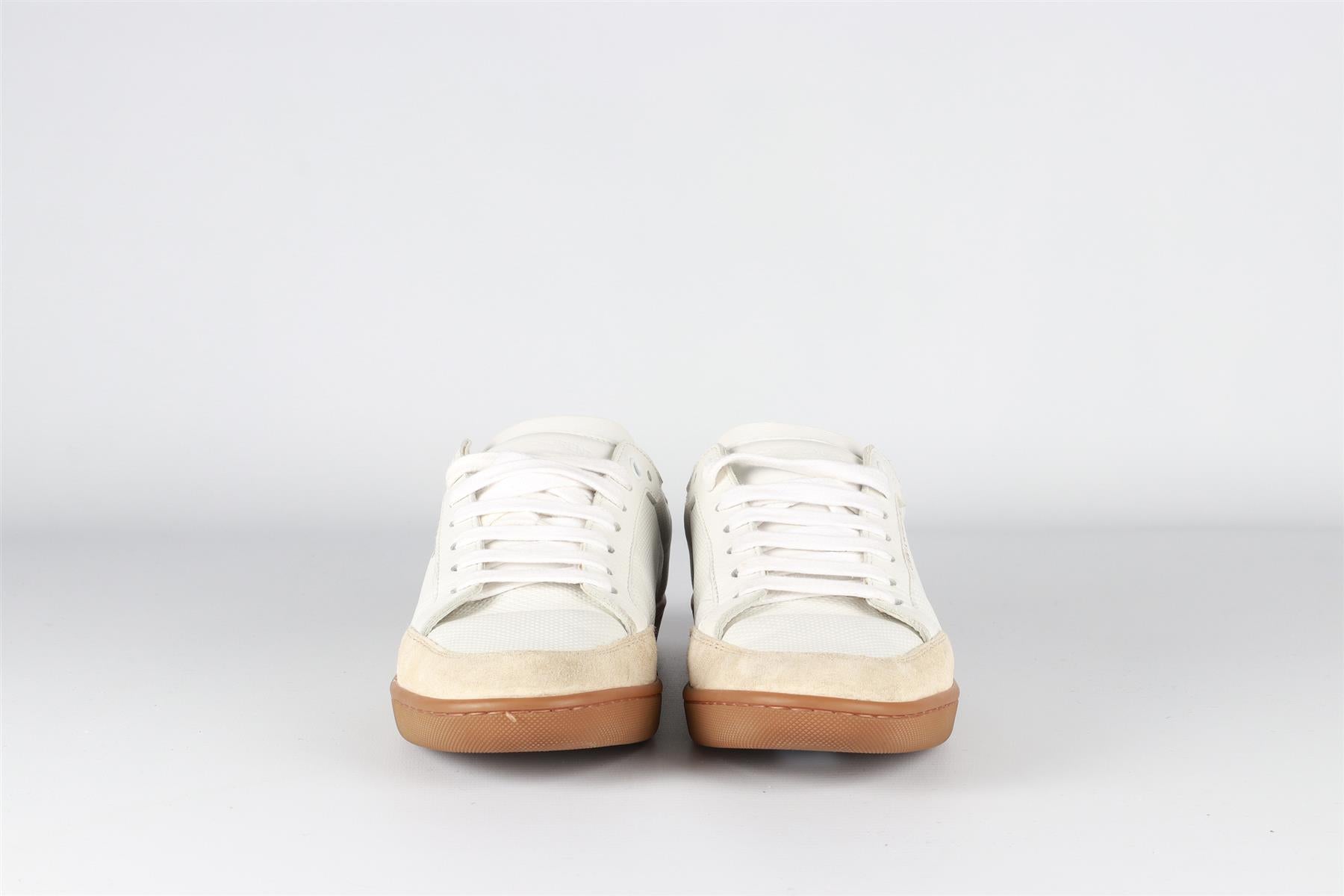 SAINT LAURENT WHITE LEATHER SNEAKERS EU 39.5 UK 6.5 US 9.5