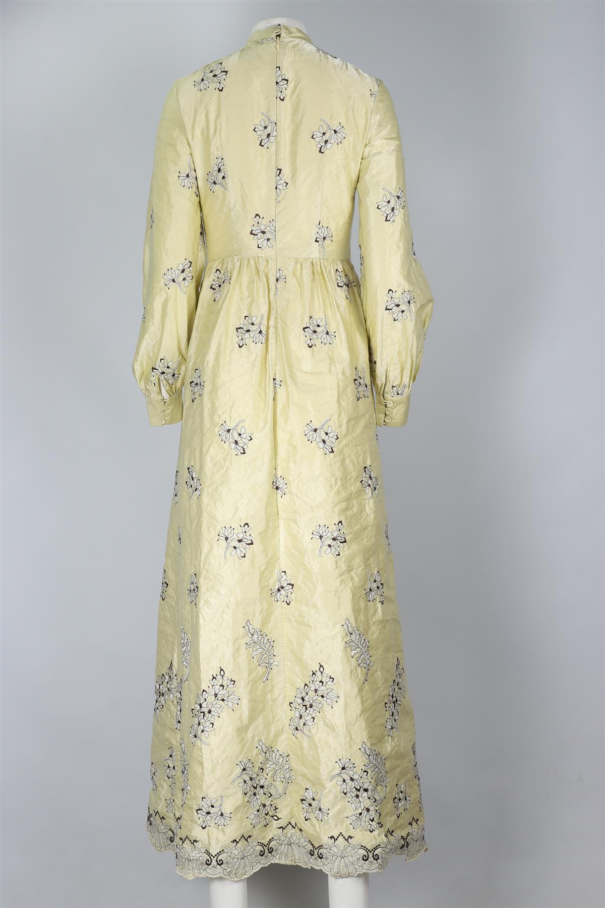 ERDEM GREEN SATIN MAXI DRESS UK 8