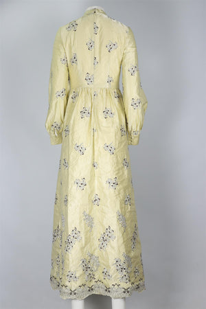ERDEM GREEN SATIN MAXI DRESS UK 8