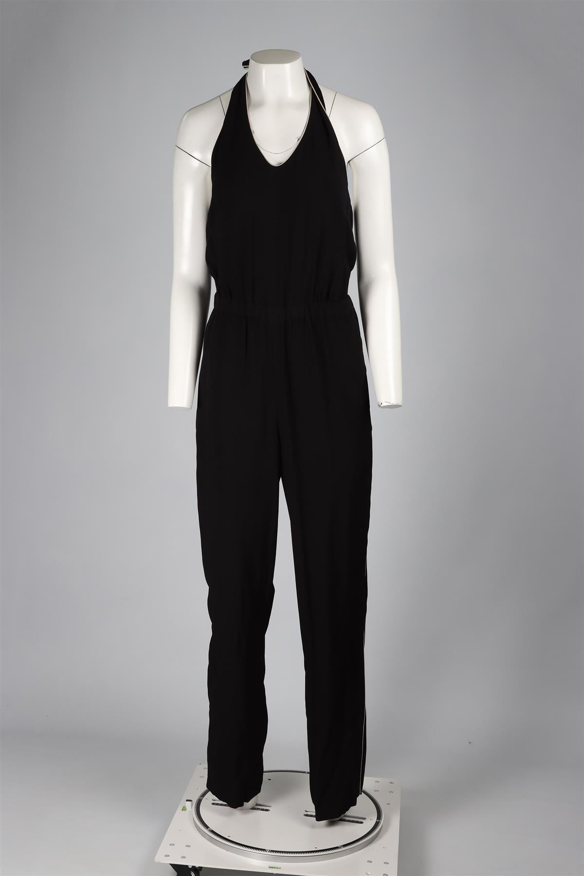 GIORGIO ARMANI BLACK CREPE JUMPSUIT IT 42 UK 10