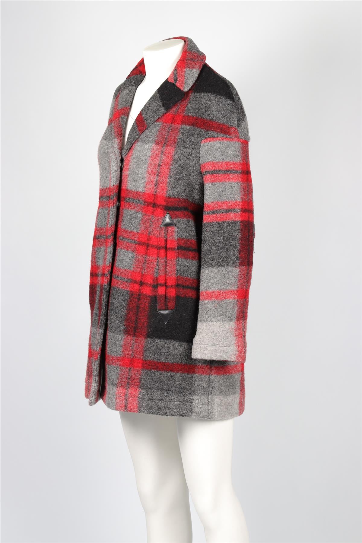 BURBERRY BRIT RED WOOL COAT UK 10