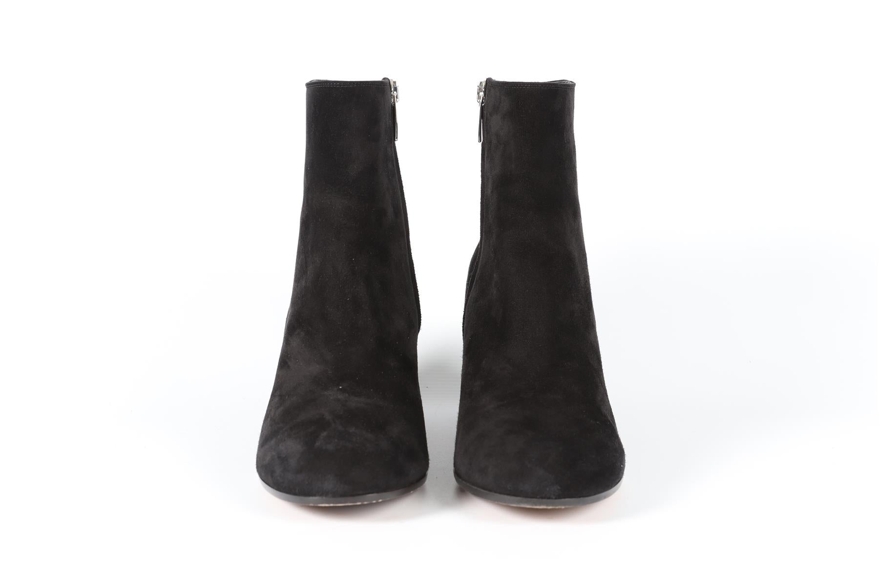 GIANVITO ROSSI BLACK SUEDE ANKLE BOOTS EU 39 UK 6 US 9