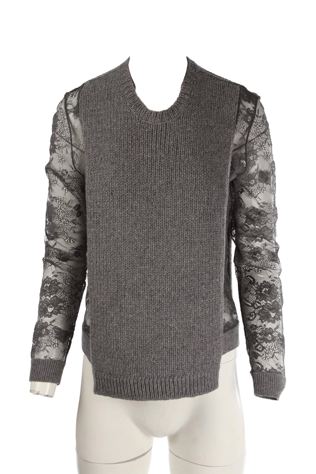 VALENTINO GREY WOOL SWEATER SMALL