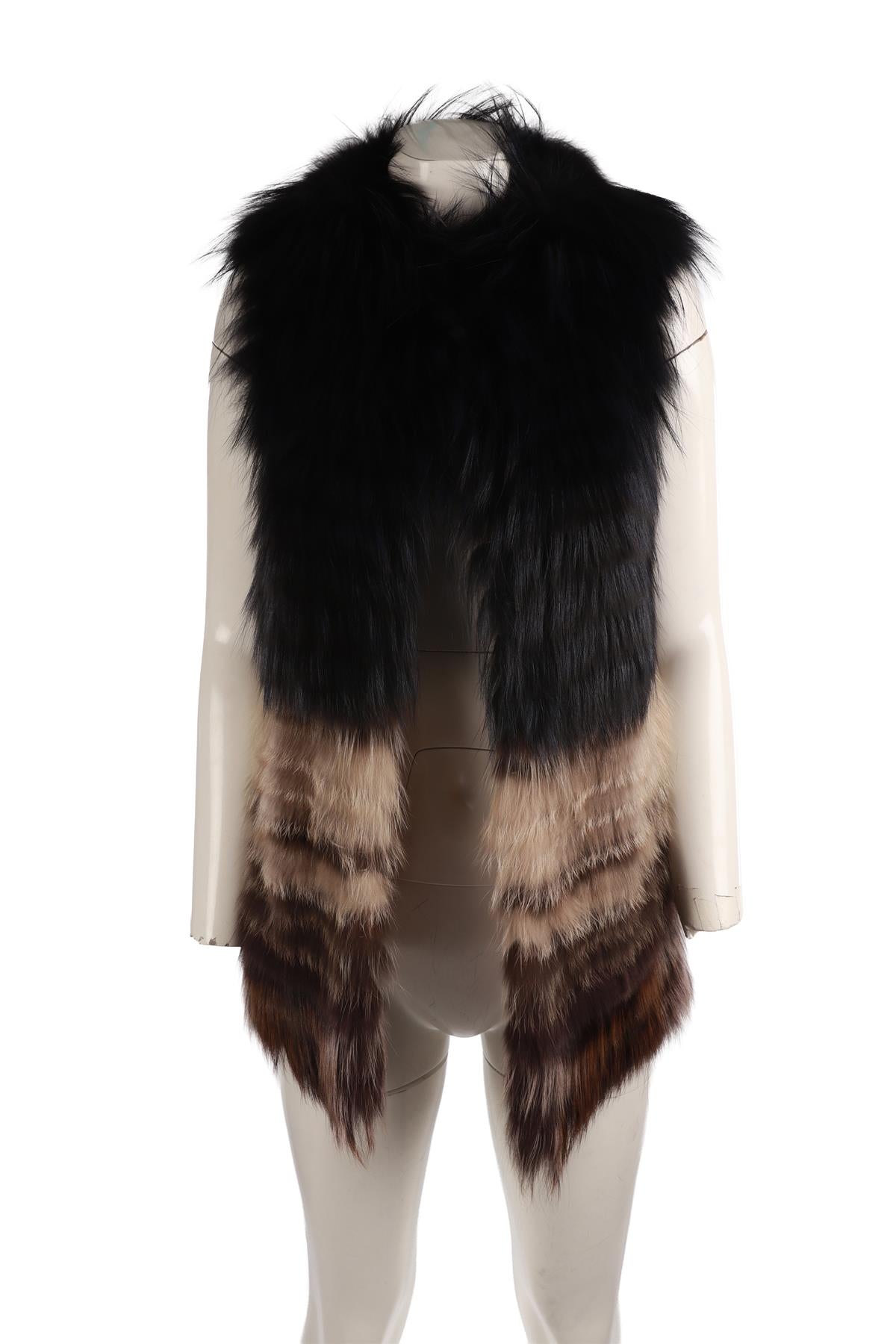 YIGAL AZROUËL MULTI FUR GILET MEDIUM
