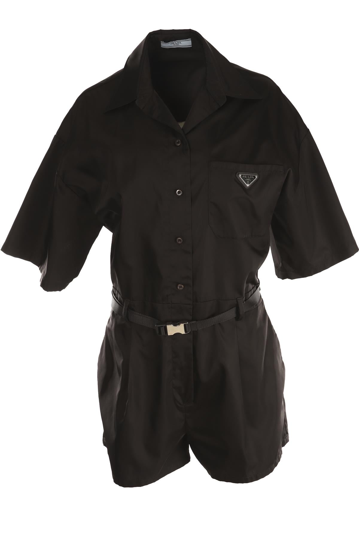 PRADA BLACK NYLON PLAYSUIT IT 40 UK 8