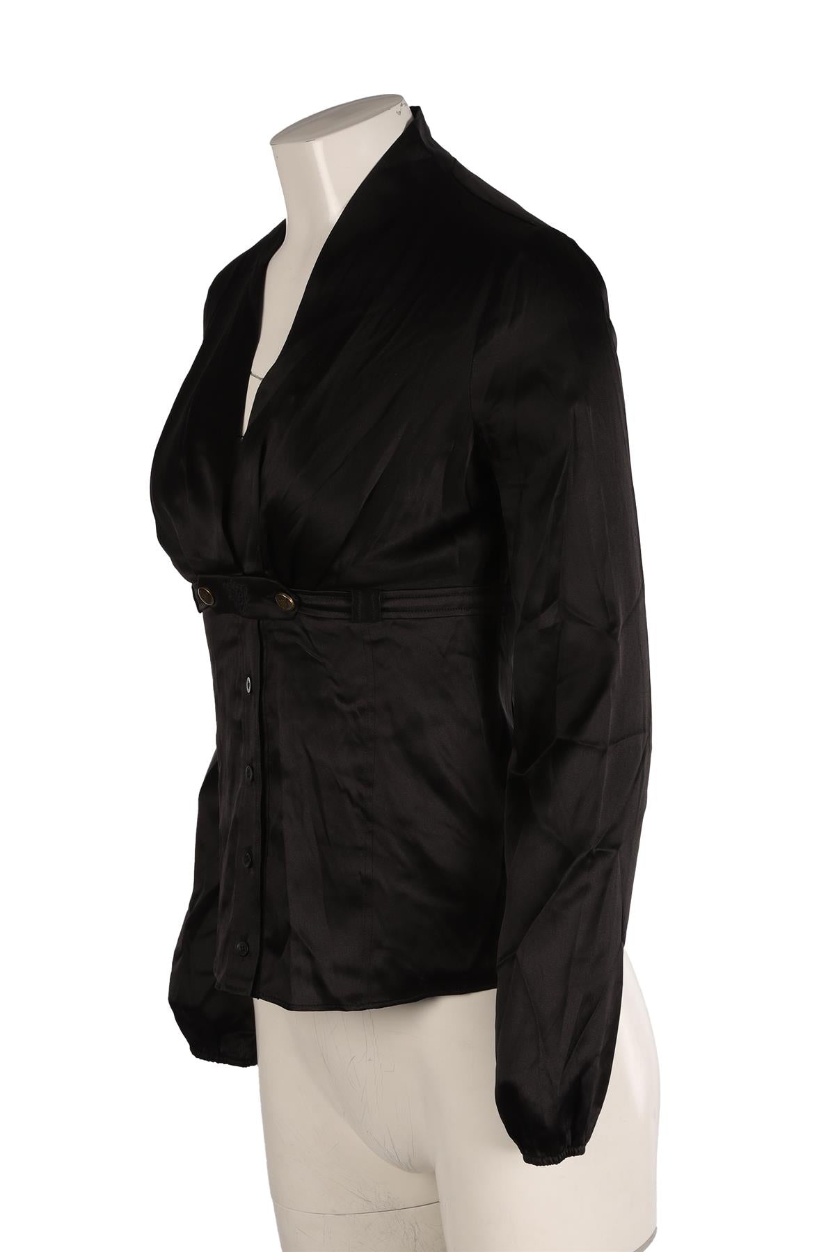 GUCCI BLACK VINTAGE JERSEY TOP IT 38 UK 6