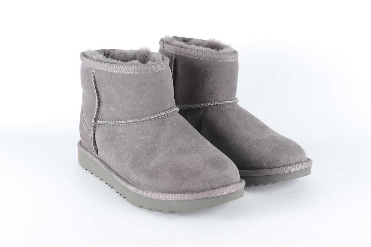 UGG AUSTRALIA GREY KIDS GIRLS SUEDE BOOTS EU 35 UK 2 US 3