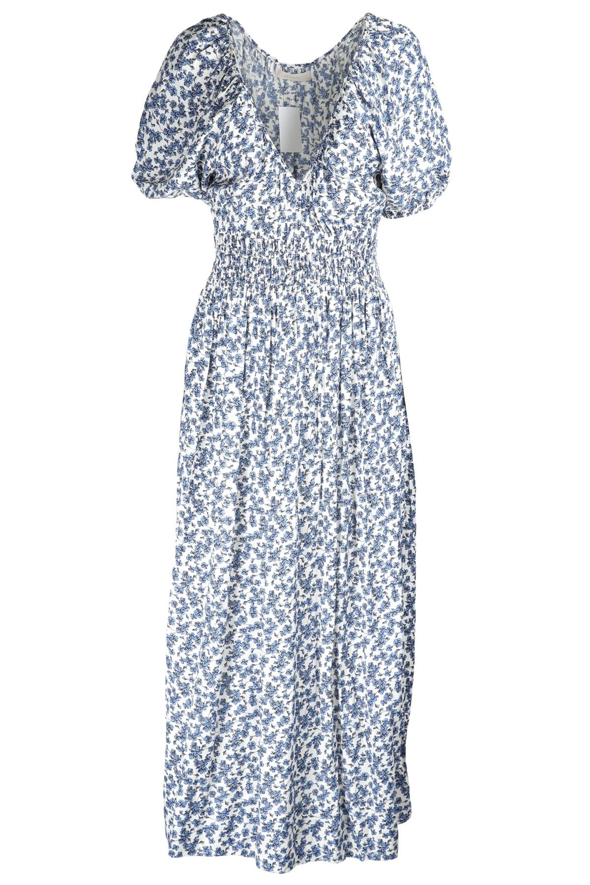 FAITHFUL THE BRAND BLUE RAYON MAXI DRESS UK 8