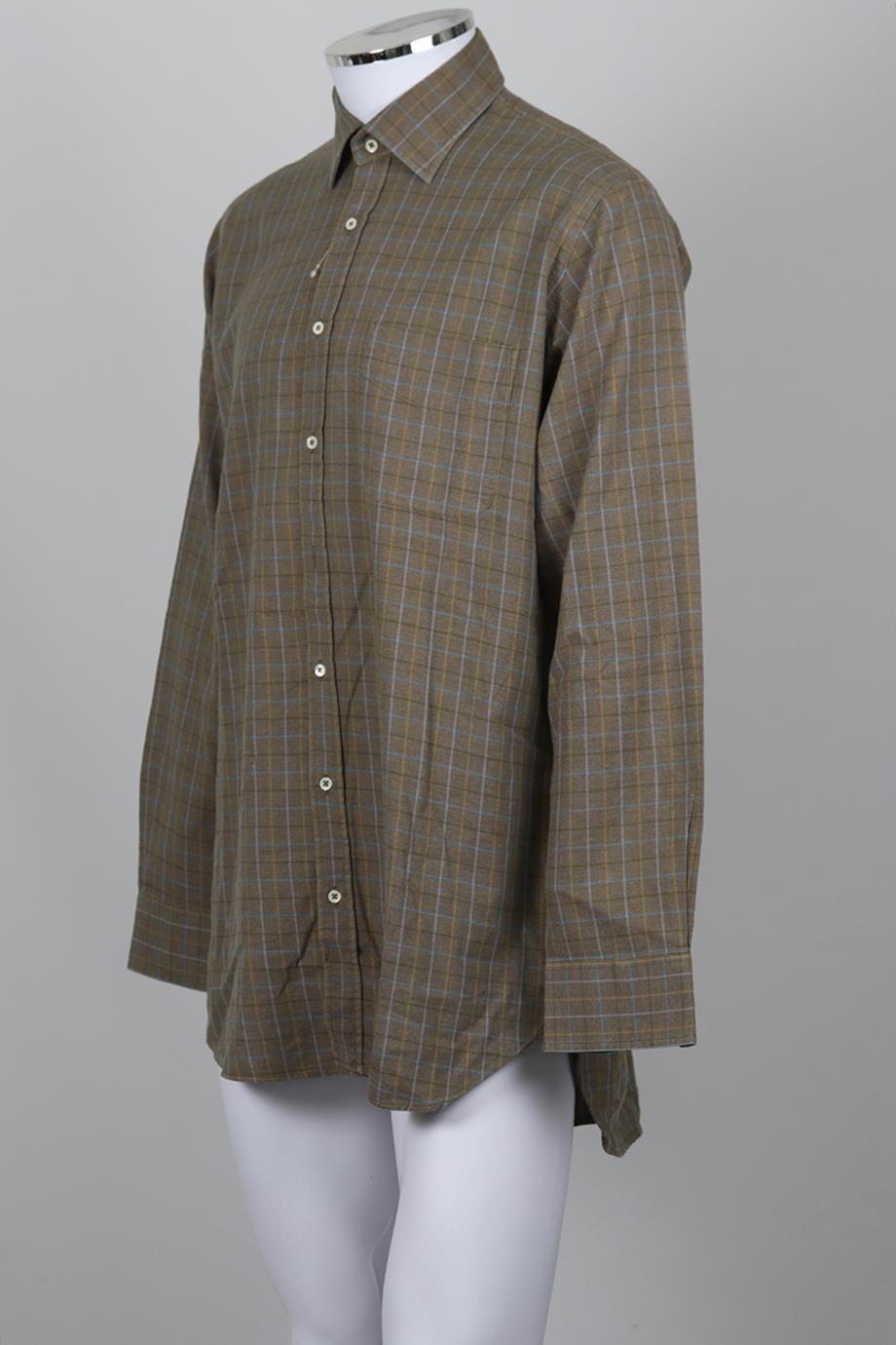 PURDEY MEN'S CHECKED COTTON SHIRT UK/US CHEST 36