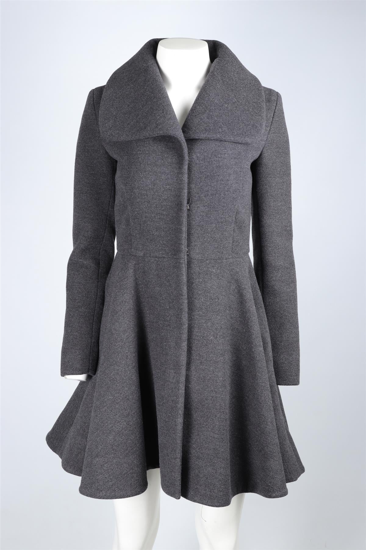 MIU MIU GREY WOOL COAT IT 38 UK 6
