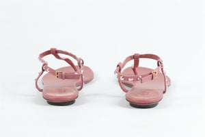 GUCCI PINK CRYSTAL AND LEATHER SANDALS EU 39 UK 6 US 9