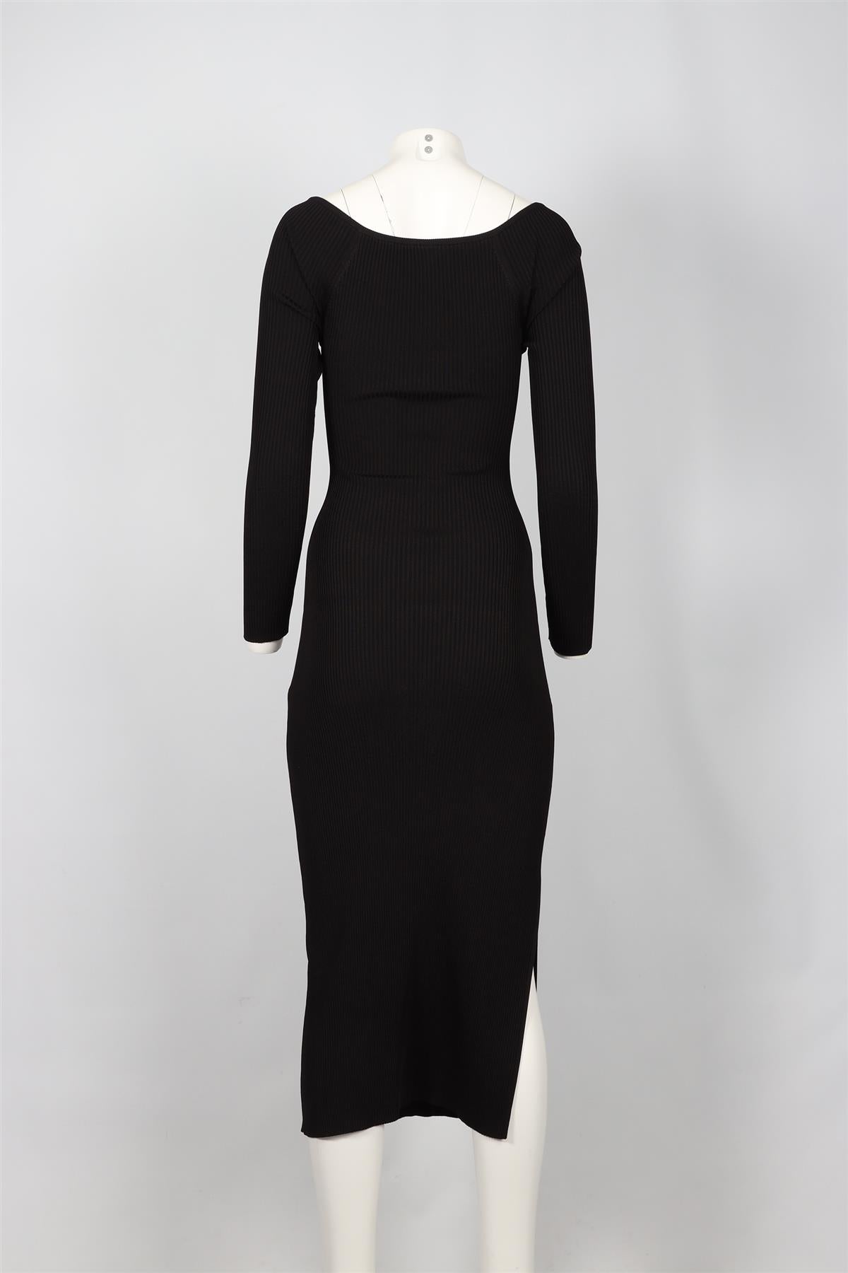 CULT GAIA BLACK KNIT MIDI DRESS SMALL