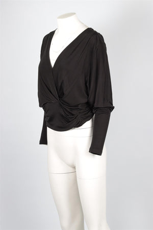 ISABEL MARANT BLACK JERSEY TOP FR 40 UK 12