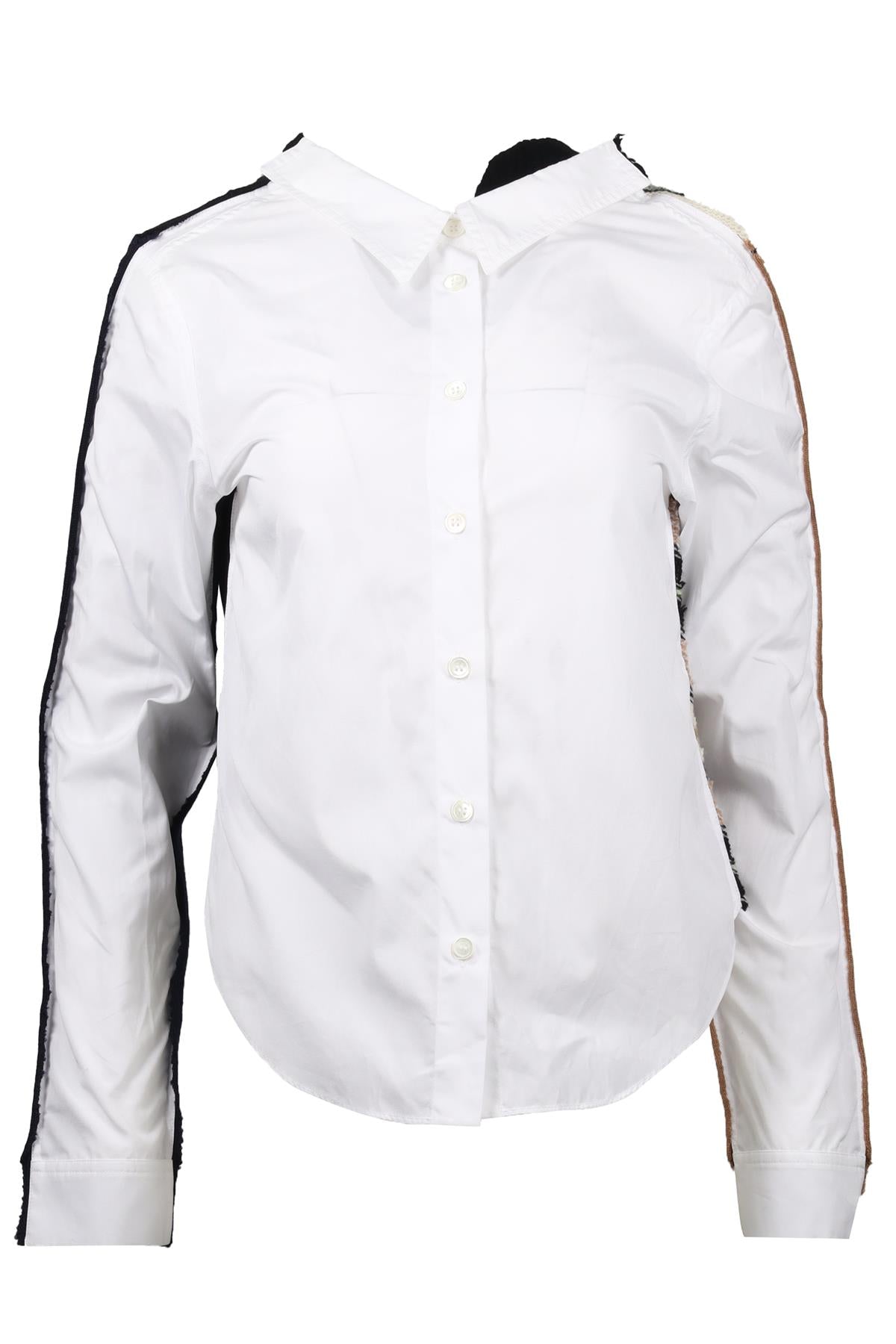 MARNI WHITE COTTON AND KNIT SHIRT IT 42 UK 10