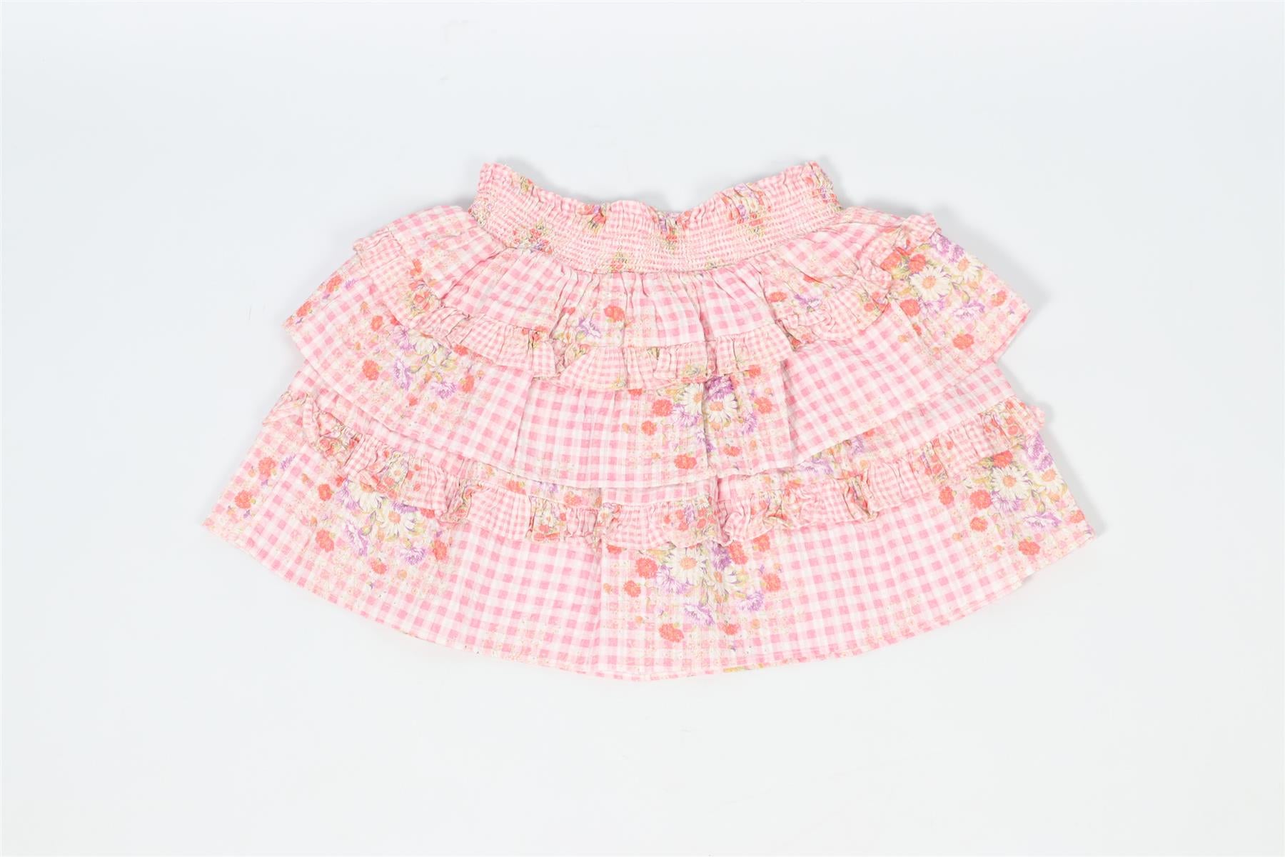 LOVESHACKFANCY PINK BABY GIRLS COTTON SKIRT 18-24 MONTHS