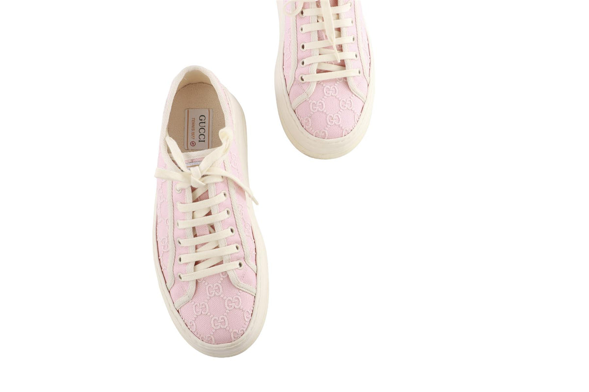 PINK TENNIS 1977 GG CANVAS PLATFORM SNEAKERS