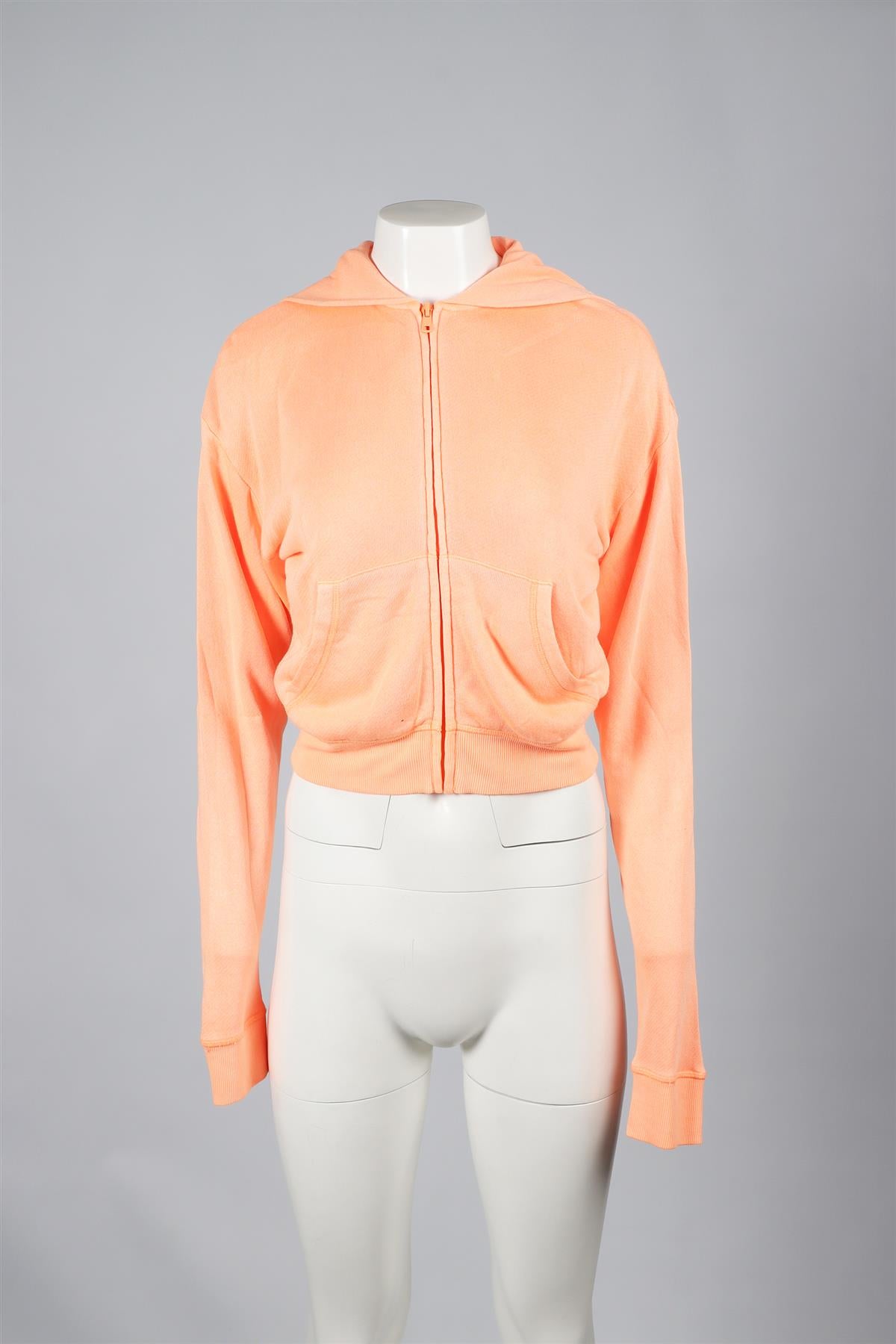 SKIMS ORANGE COTTON HOODIE XSMALL