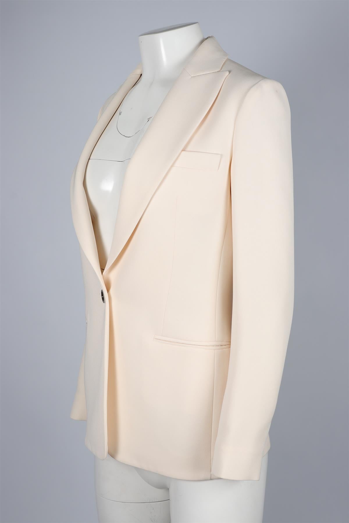 CHRISTIAN DIOR CREAM SILK BLAZER FR 38 UK 10