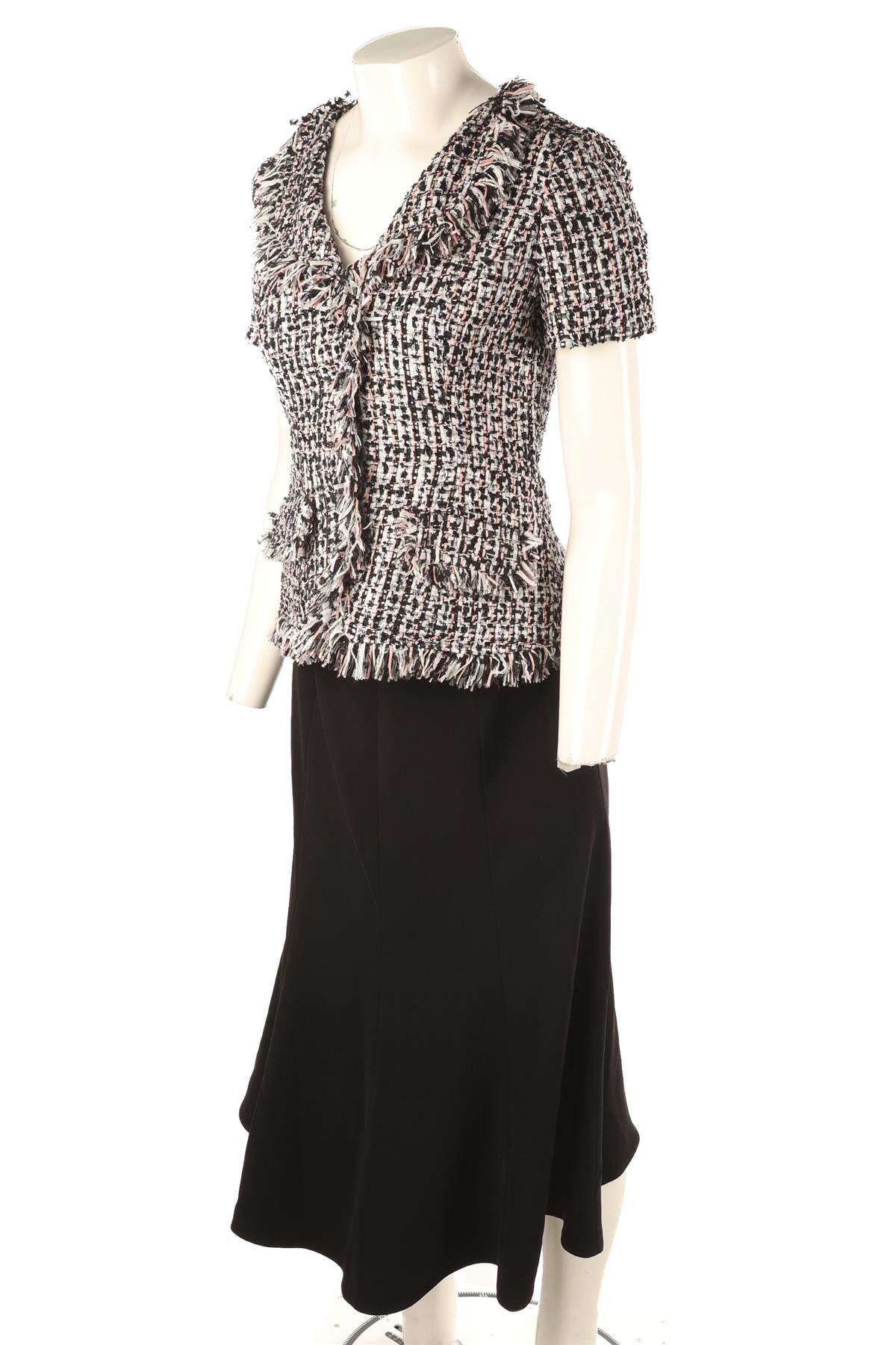 SELF-PORTRAIT BLACK CREPE MAXI DRESS UK 8