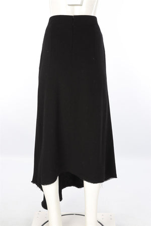 RAEY BLACK WOOL MAXI SKIRT UK 14
