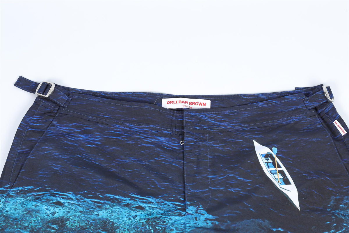 ORLEBAR BROWN BLUE MEN'S SWIM SHORTS UK/US WAIST 34