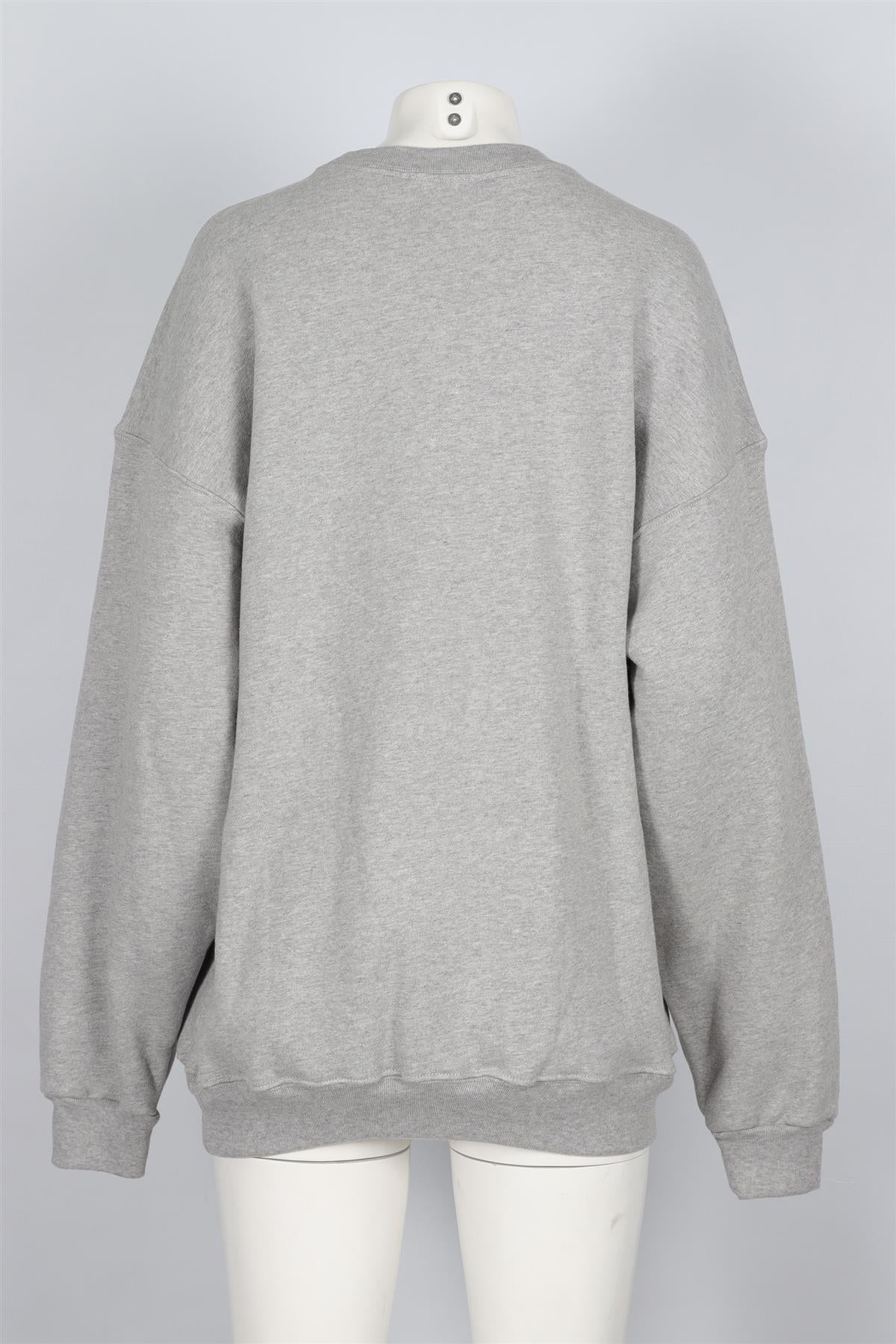 REFORMATION GREY COTTON SWEATSHIRT XSMALL