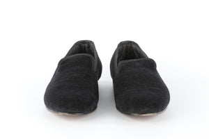CROCKETT & JONES BLACK MEN'S VELVET LOAFERS EU 41.5 UK 7.5 US 8.5