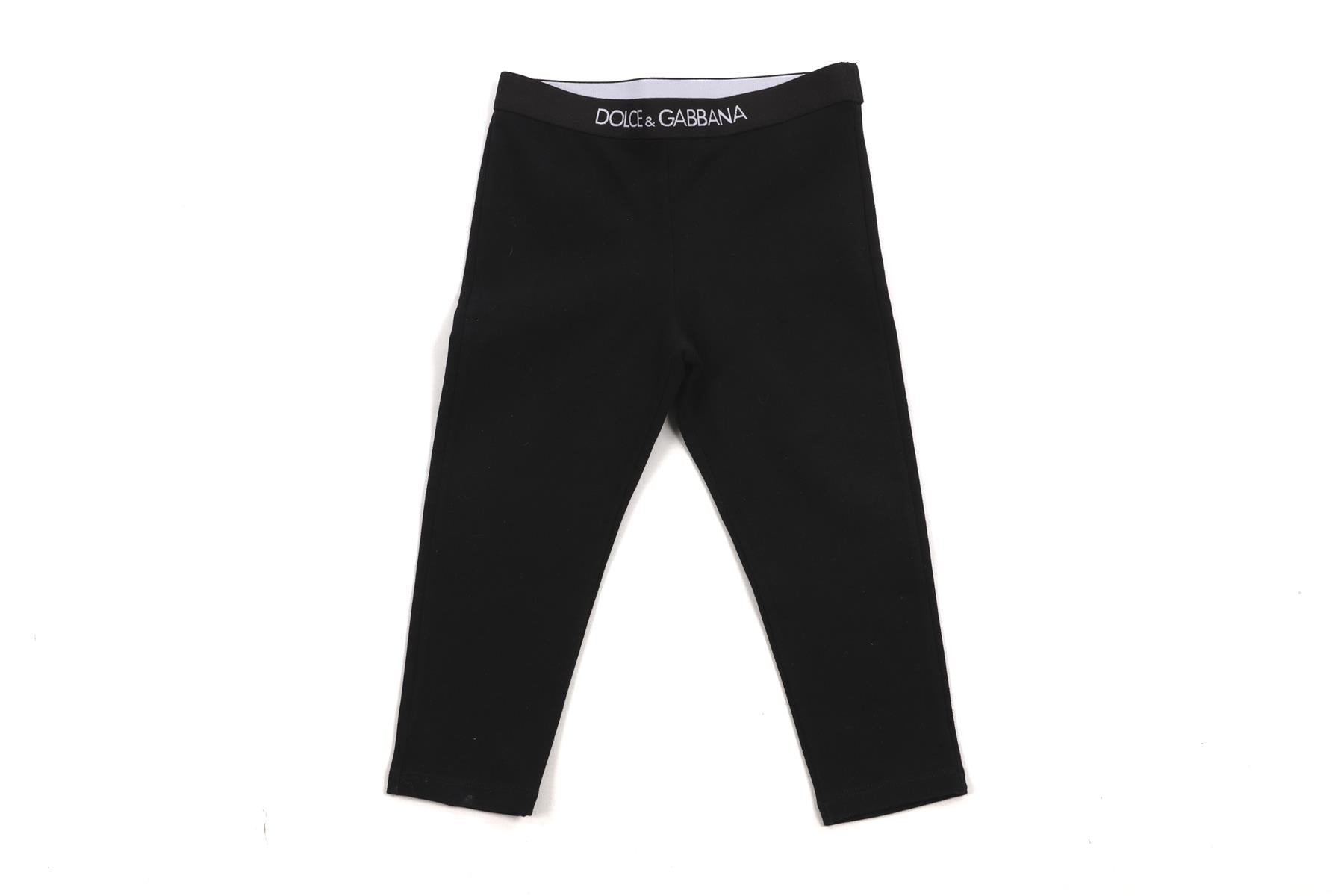 DOLCE & GABBANA BLACK BABY GIRLS LEGGINGS 18-24 MONTHS