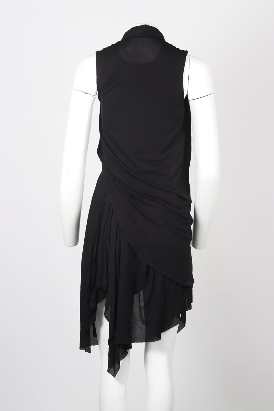 BALMAIN DRAPED JERSEY MINI DRESS FR 36 UK 8