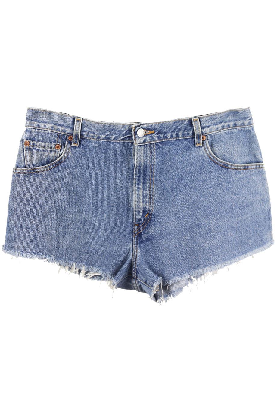 LEVI'S DISTRESSED HIGH WAISTED DENIM SHORTS W30 UK 12