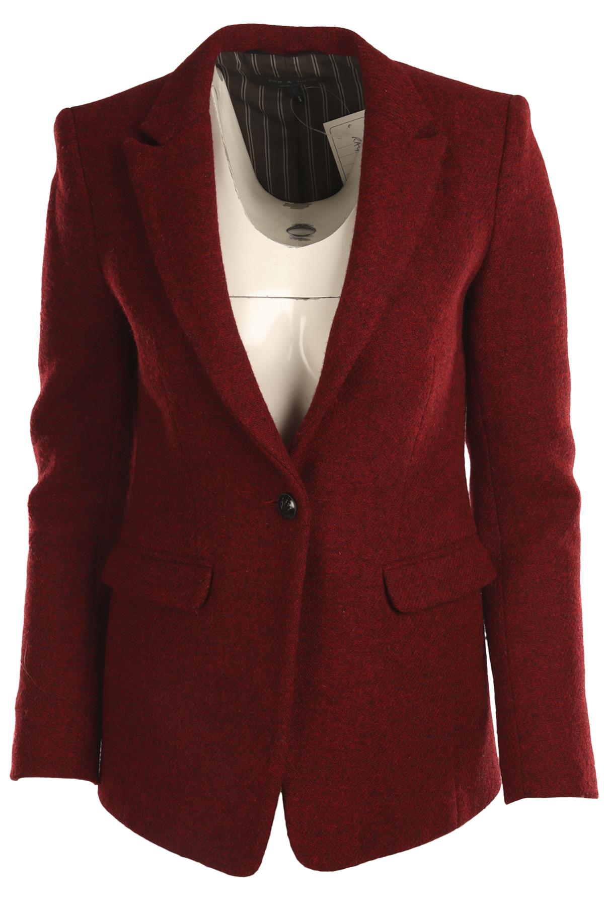 RAG & BONE RED WOOL BLAZER US 0 UK 4