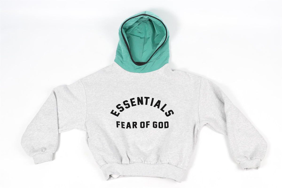FEAR OF GOD GREY KIDS BOYS COTTON HOODIE 8 YEARS