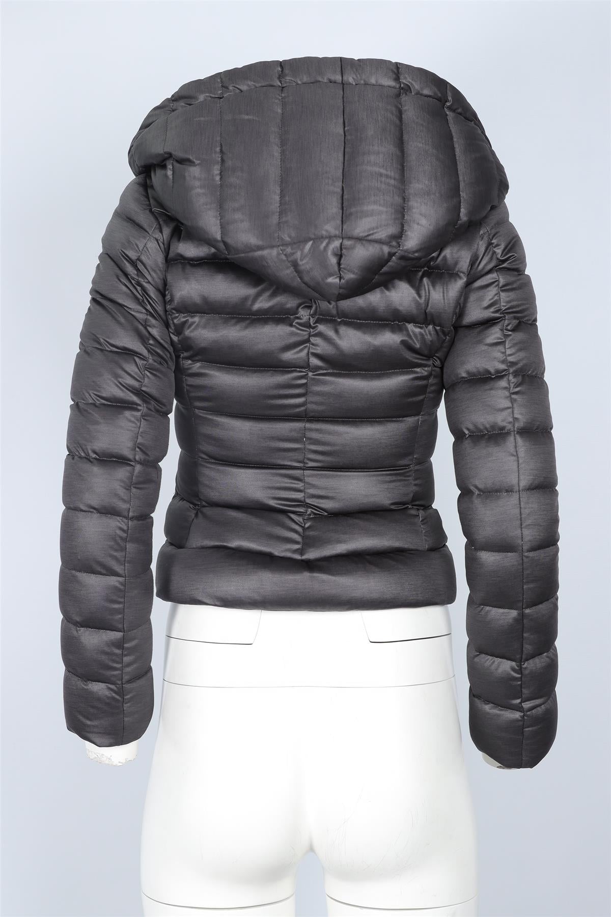 MONCLER GREY PADDED DOWN JACKET UK 6