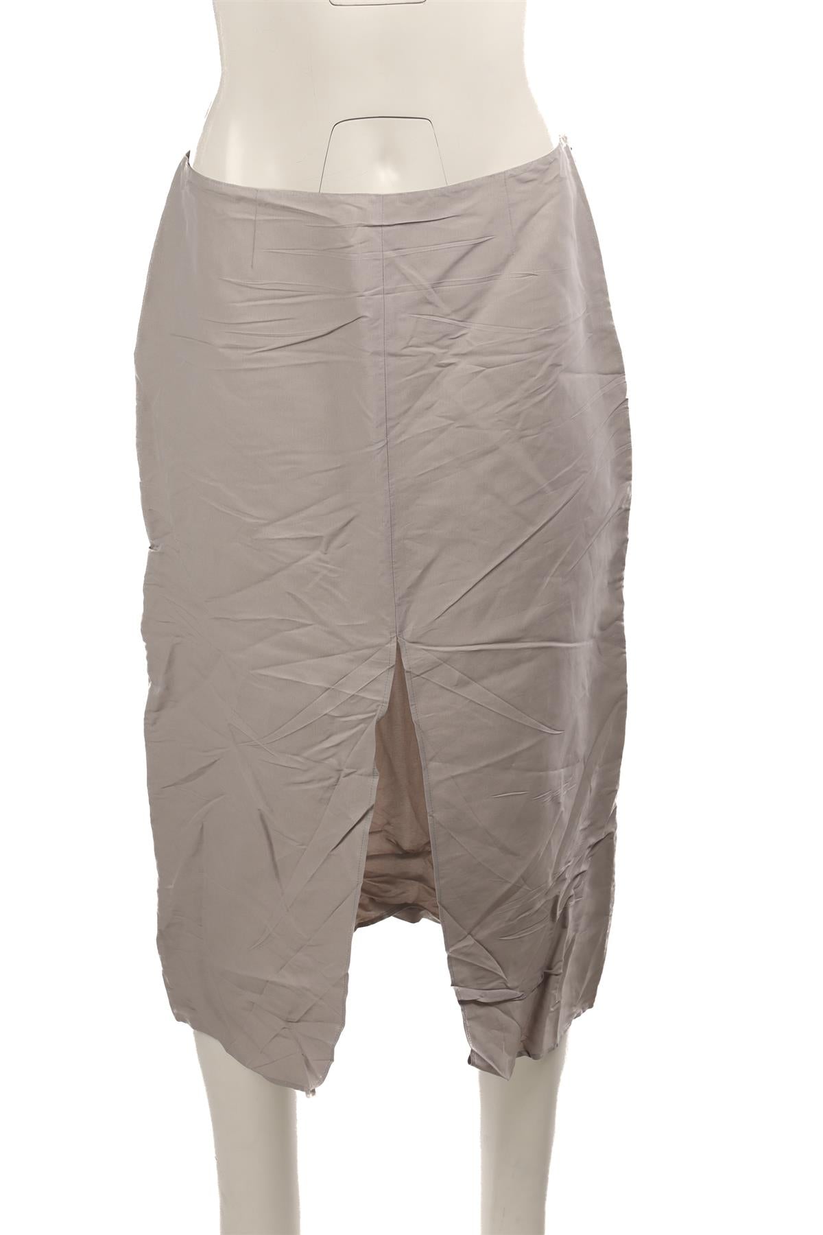 PRADA GREY PAPER MIDI SKIRT IT 42 UK 10