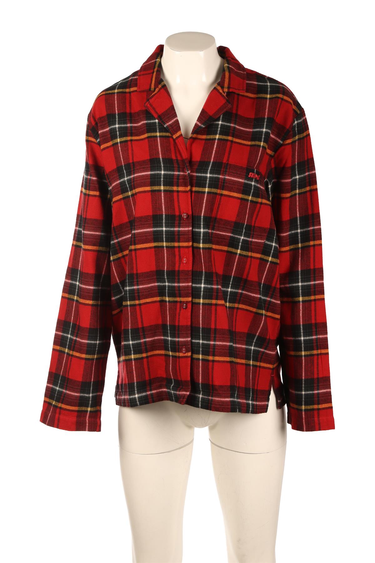 SKIMS RED PYJAMA TOP MEDIUM