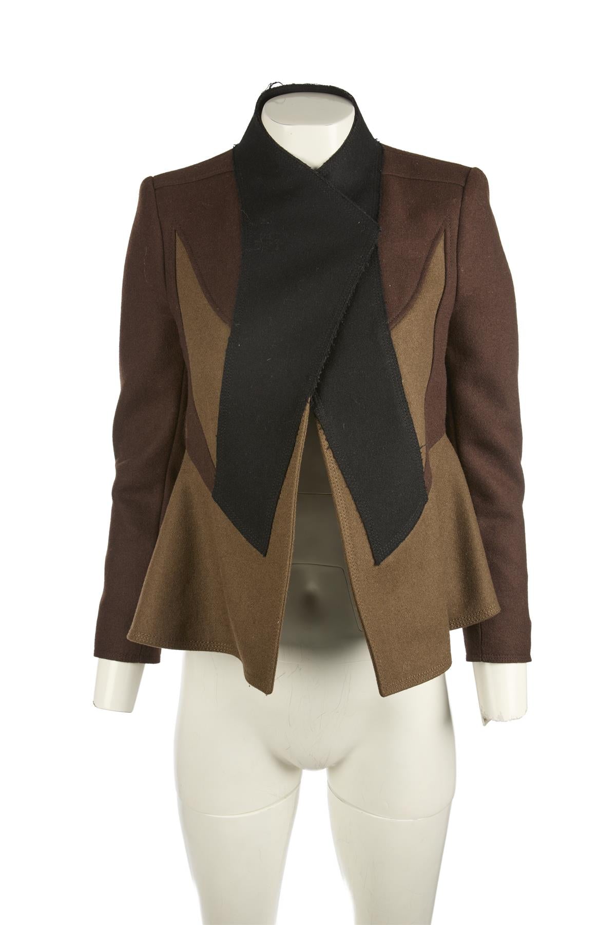 GIVENCHY BROWN 2011 WOOL JACKET FR 36 UK 8