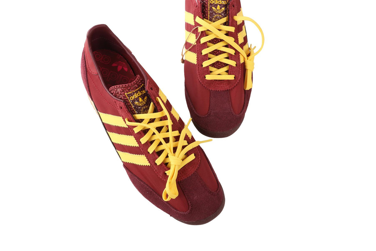 ADIDAS BURGUNDY SL 72 NOBLE MAROON SPRING YELLOW SNEAKERS EU 40 UK 6.5 US 8