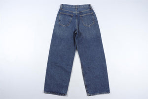 AGOLDE NAVY HIGH RISE WIDE LEG JEANS W24 UK 6