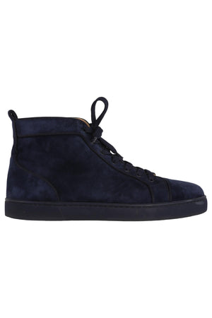 CHRISTIAN LOUBOUTIN NAVY MEN'S ST LOUIS SUEDE SNEAKERS EU 43.5 UK 9.5 US 10.5
