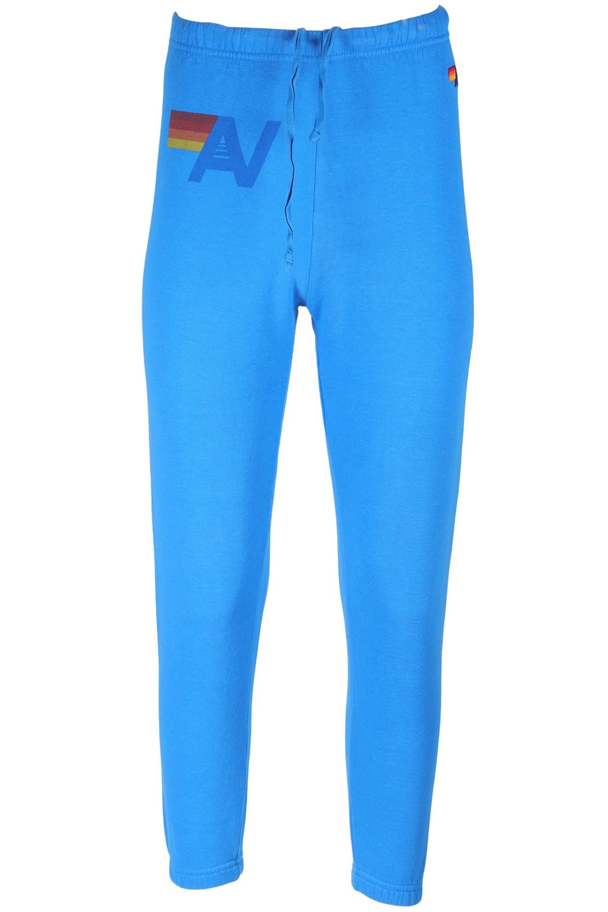 AVIATOR NATION BLUE COTTON TRACK PANTS XSMALL