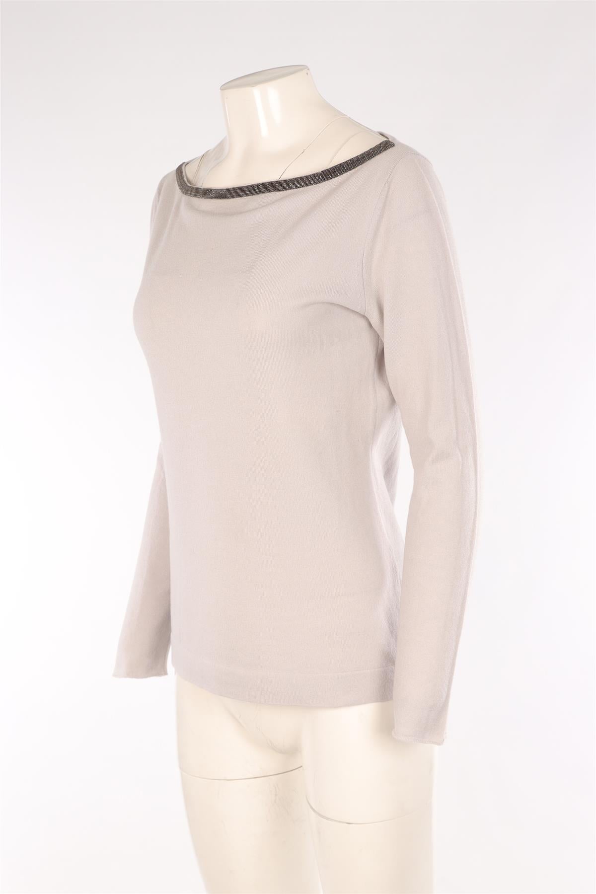 FABIANA FILIPPI GREY CASHMERE SWEATER IT 42 UK 10