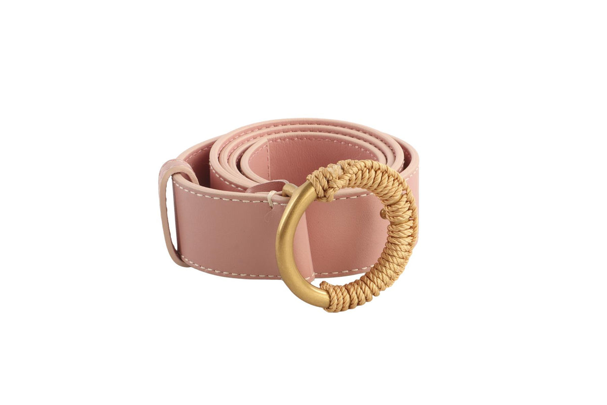 ROKSANDA PINK LEATHER WAIST BELT SMALL