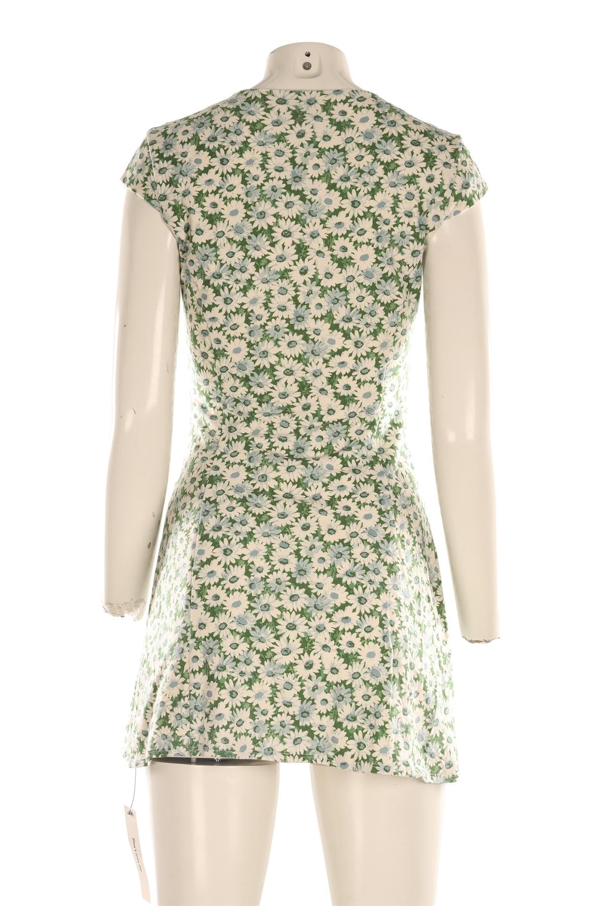 REFORMATION GREEN JERSEY MINI DRESS SMALL