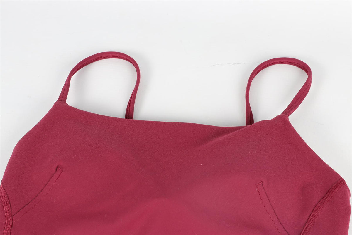 LULULEMON BURGUNDY SPORTS BRA US 4 UK 8
