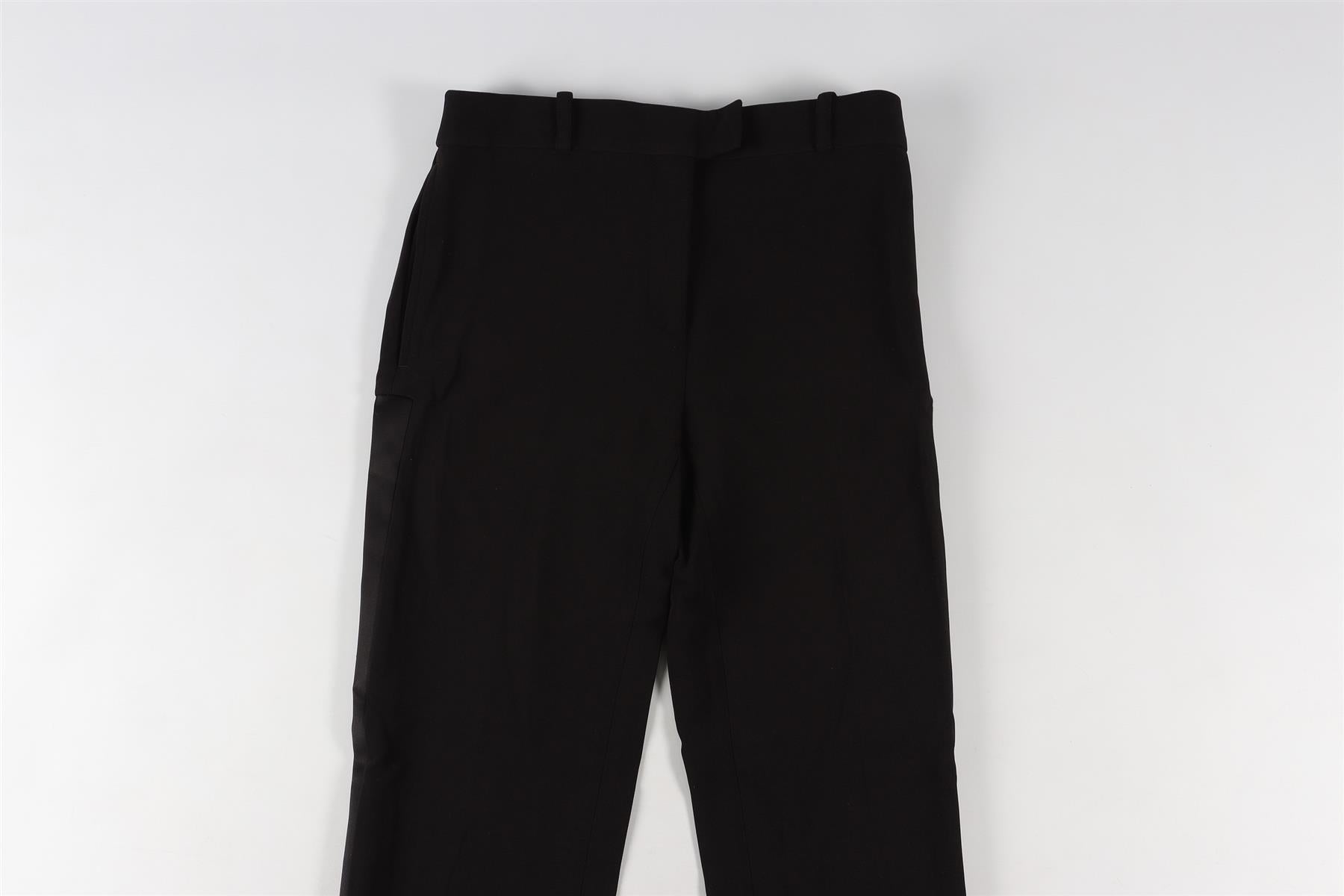 BALENCIAGA BLACK WOVEN STRAIGHT LEG TROUSERS IT 36 UK 4