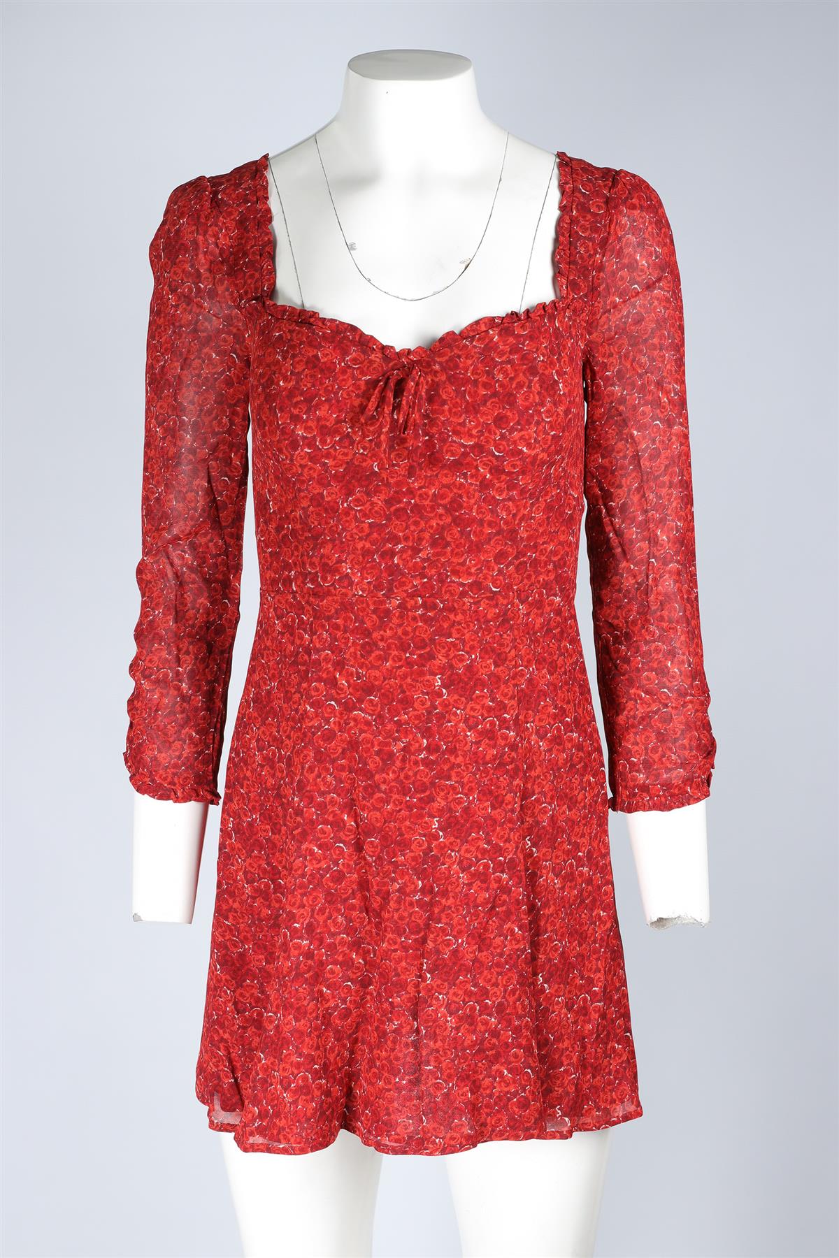 REFORMATION RED CREPE MINI DRESS US 2 UK 6